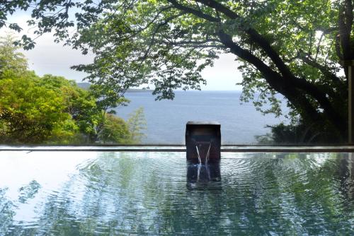 Landskap semula jadi dekat dengan ryokan