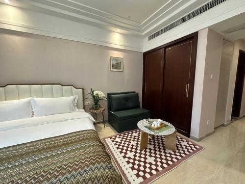 Xiamen Binbei Silver Lake Apartmentにあるシーティングエリア