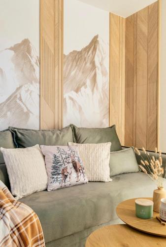 Ruang duduk di Cyrhla Apartamenty