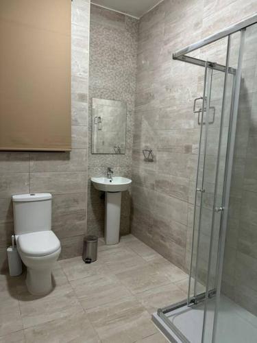 Koupelna v ubytování Amadeo Suites