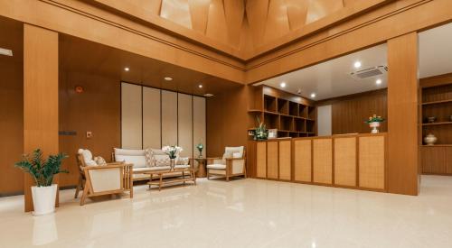Χώρος καθιστικού στο Choasis Hotel-Luang Prabang