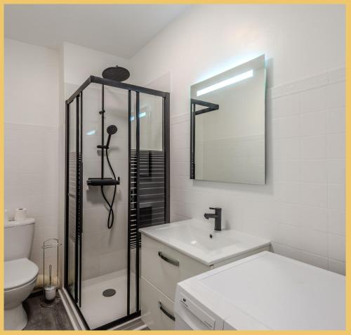 Koupelna v ubytování Le Cosy Nest I Studio I Etrembières