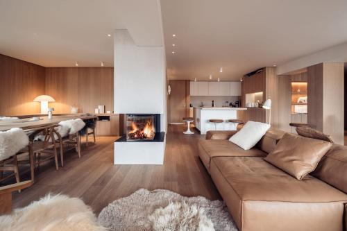 Χώρος καθιστικού στο Antarès SIRIUS 403 - Luxury ski inski out apartment