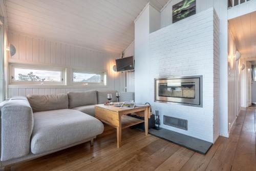 Una cocina o cocineta en Lofoten Links Lodges