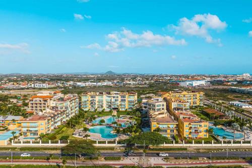 an aerial view of a city with buildings at Beachfront - Royal Penthouse 3BR condo - BC352 in Palm-Eagle Beach