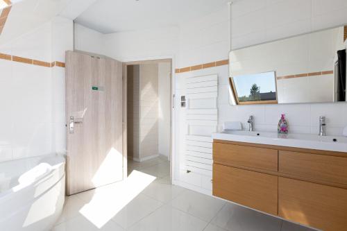 Koupelna v ubytování Gites Spa Strasbourg - Villa Cerf - SPA Privé, Sauna, Borne d'arcade, Babyfoot