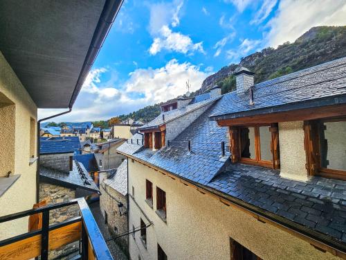 a view from the balcony of a building at Hotel Casa Morlans 3000 in Panticosa