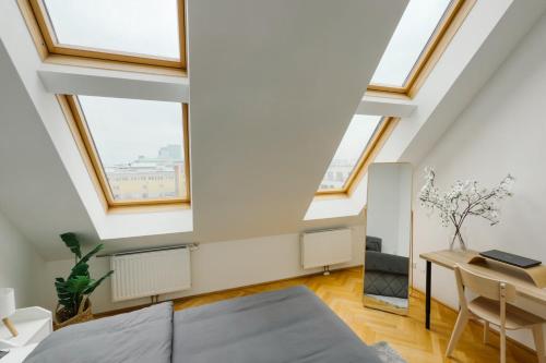 Postel nebo postele na pokoji v ubytování 110qm, 4 bedrooms, near Schönbrunn - Axara Housing OSW 33