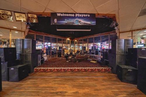 a view of a room with a stage at Studio 6 Pocatello, ID in Pocatello