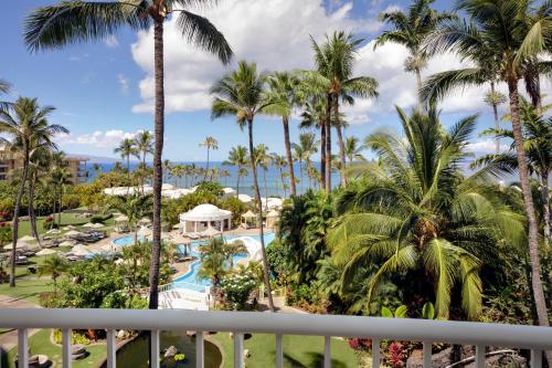 a view of the pool at the resort at Fairmont Kea Lani, Maui in Wailea