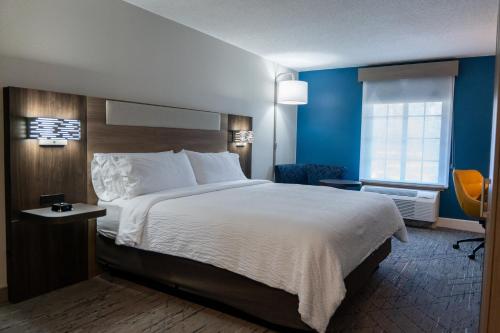 a hotel room with a large bed and a window at Holiday Inn Express Frazer - Malvern by IHG in Frazer