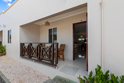 a view of the balcony of a house at Curadise Living in Willemstad