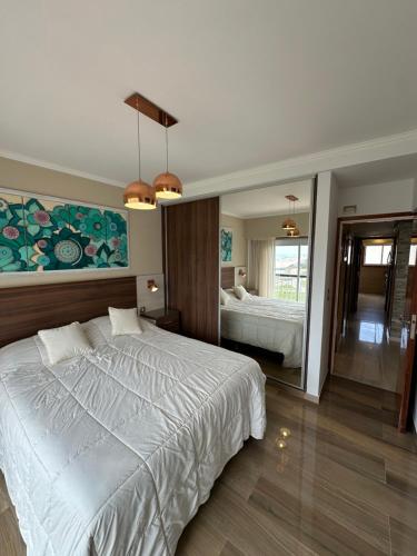 Postel nebo postele na pokoji v ubytování Departamento frente al mar en Miramar! Increible