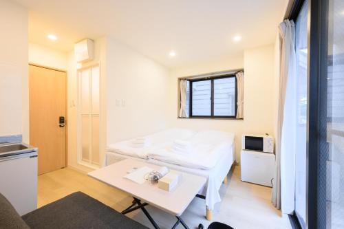 Kuchyň nebo kuchyňský kout v ubytování Oku Apartment