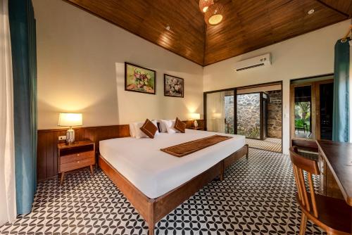 Voodi või voodid majutusasutuse Nature Garden Ecolodge Ninh Bình toas