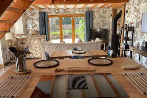 Posezení v ubytování Converted Barn