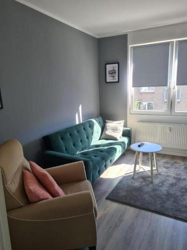 Ruang duduk di City-Apartment, Zentral, Krefeld & Netflix
