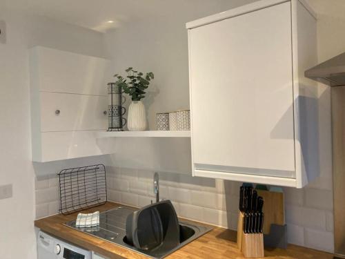 Η κουζίνα ή μικρή κουζίνα στο Cosy Apartment in Costessey