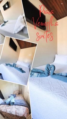 Postel nebo postele na pokoji v ubytování Praia Vermelha Suítes