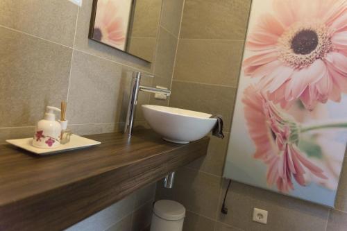 Ένα μπάνιο στο De Goudvink 7-persoons, overdekte hottub en loungebank, finse sauna, wifi, sunshower