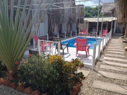 Cabaña Beach Palominoの敷地内または近くにあるプール