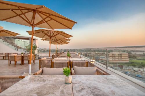 Μπαλκόνι ή βεράντα στο Mazar Pyramids Hotel