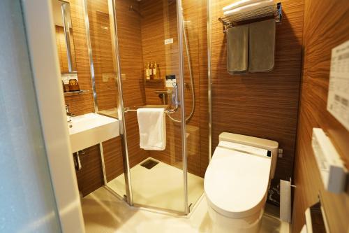 Koupelna v ubytování Hotel Chino