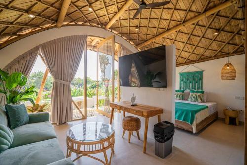 Χώρος καθιστικού στο Villa Bamboo Lagoon - 3BR in Canggu
