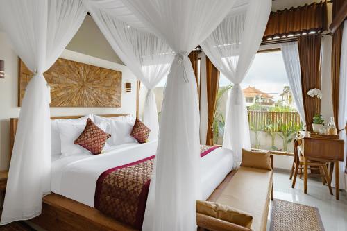 Katil atau katil-katil dalam bilik di Sadhaka Ubud Villa