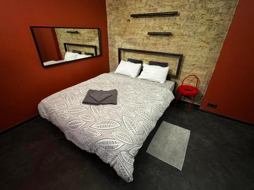 Postel nebo postele na pokoji v ubytování ApartHotel Riga