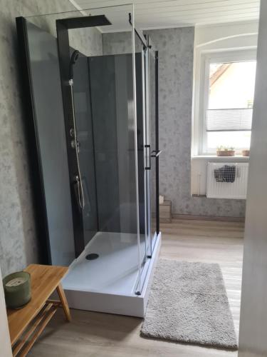Ένα μπάνιο στο Ferienwohnung Willy