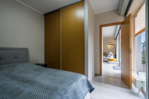 Postel nebo postele na pokoji v ubytování Pärnu Kesklinna Apartement