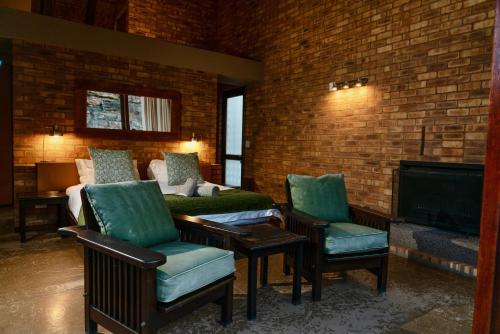 Zona de estar de The Riverine Lodge
