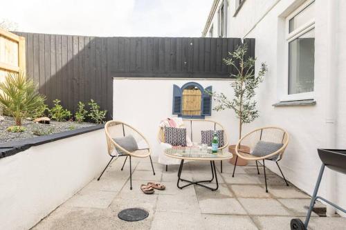 Αίθριο ή υπαίθριος χώρος στο Stylish apartment private parking