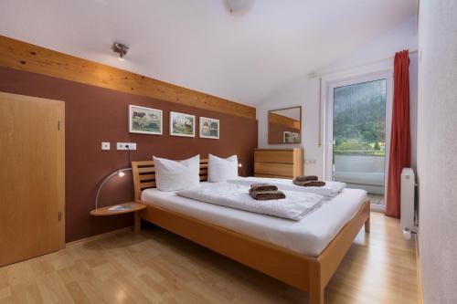 Postel nebo postele na pokoji v ubytování Haus Röcken