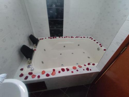 Koupelna v ubytování Hotel kristal campestre