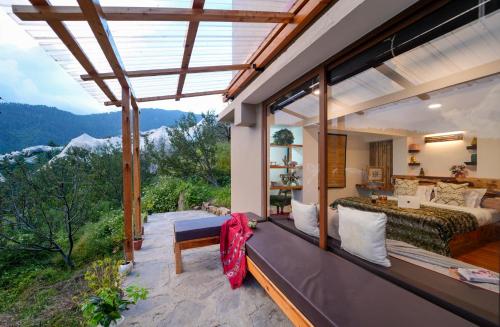 Nespecifikovaný výhled na hory nebo výhled na hory při pohledu z bed and breakfast