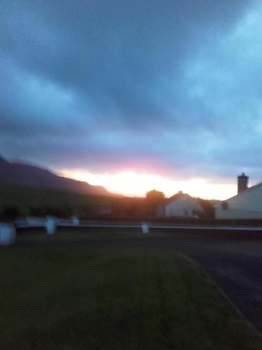 a view of the sunset from the road at Atlantic Coast in Ardara
