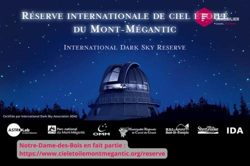 a website for a dark sky preserve international dark sky preserve at Le Pèlerin - Rustique Écoresponsable En nature in Notre-Dame-Des-Bois
