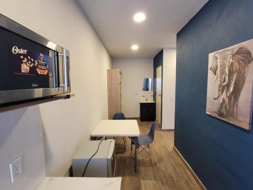 Μια τηλεόραση ή/και κέντρο ψυχαγωγίας στο Hotel Hostal Dulce Hogar