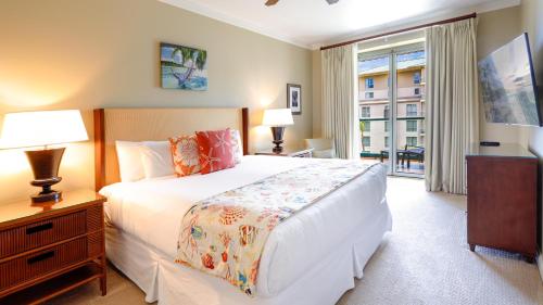 Postel nebo postele na pokoji v ubytování Konea 505: 2 Bed/2 Bath, Ocean & Sunset Views