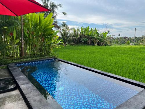 Piscina en o cerca de Maple Ridge Ubud Villas with Rice Field View