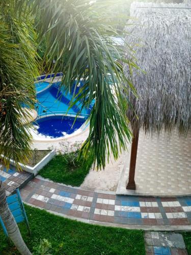 Kolam renang di atau dekat dengan Condominio de Cabañas Cangrejo Azul