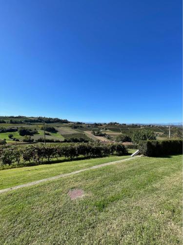 a field of grass with a blue sky in the background at Agriturismo Podere La Piazza in Costigliole dʼAsti