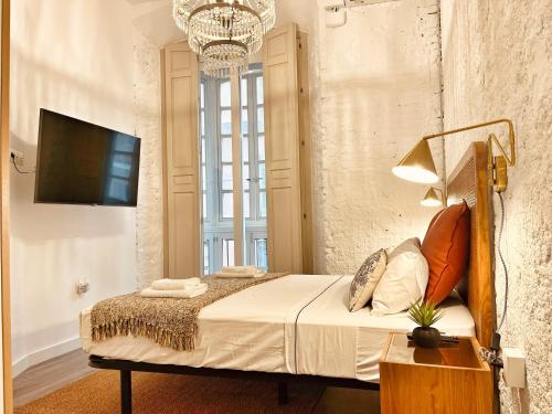 Cama o camas de una habitación en Tennessee Studio Malaga
