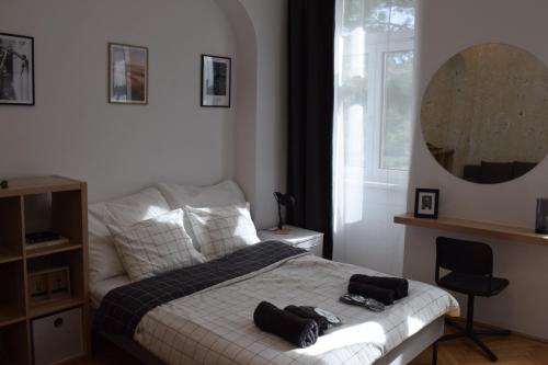 Postel nebo postele na pokoji v ubytování Apartment Vienna 11
