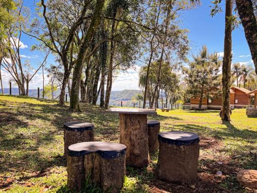 Landskap semula jadi dekat dengan chalet