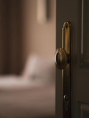 a close up of a door with a door knob at Vierzigerhof in Langenlois