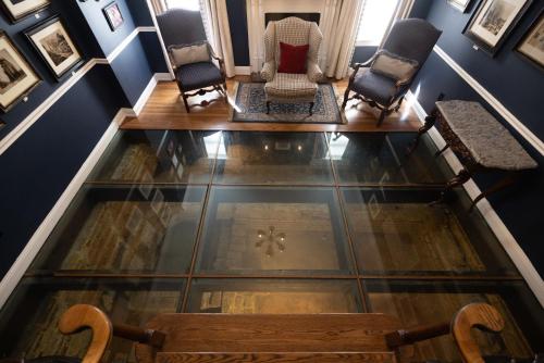 an overhead view of a room with a glass floor at Historic Inns of Annapolis in Annapolis