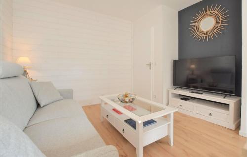 Televisyen dan/atau pusat hiburan di 1 Bedroom Gorgeous Apartment In Cabourg